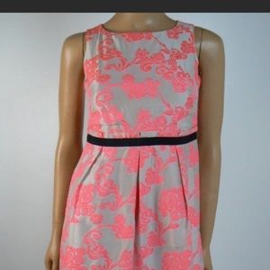 LOFT Dress | Size 14 | cream with pink roses